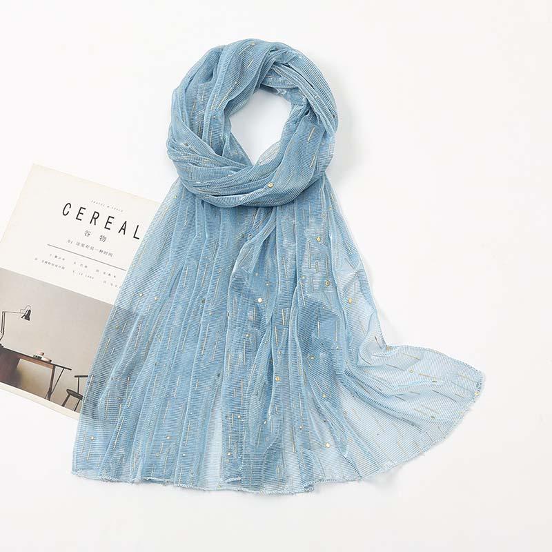 Fashion Gold Silver Thread  Long Shiny Sunscreen Shawl Female Transparent Yarn Wedding Bridesmaid Party Evening Dress Scarf R57