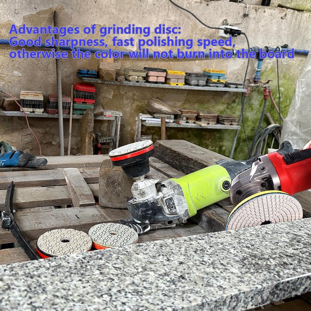 4 Inch Polishing Pads Set, 7 Pieces Polishing Pads for Granite Marble Concrete Stone Tiles