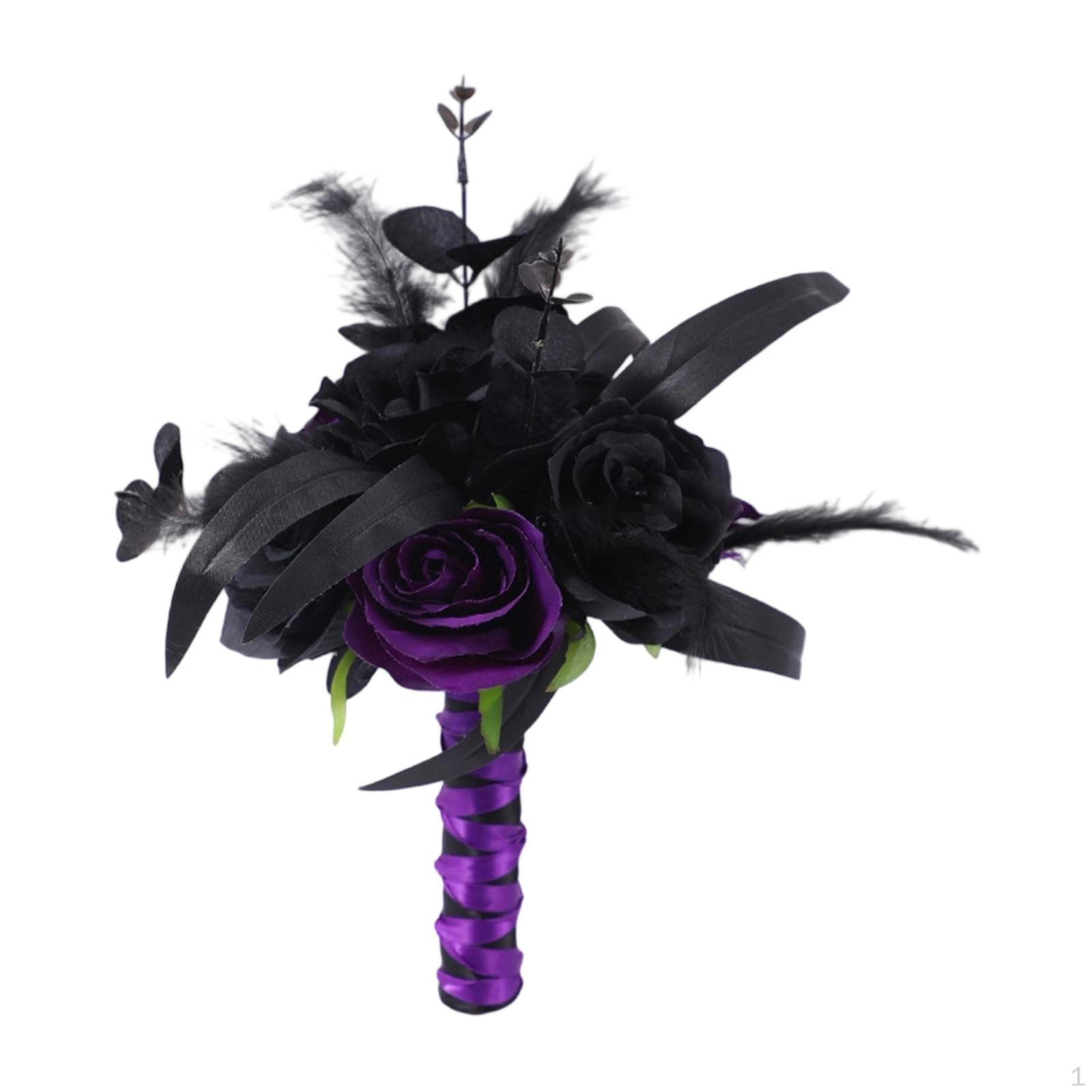 

Искусственные розы, цветочные пики с черными листьями для праздничных украшений black rose