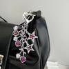 Lovely Bowknot Schoolbag Pendant Keychain Bowknot Chic Sweet Heart Cartoon Charm for Boys Girls Collectible Art