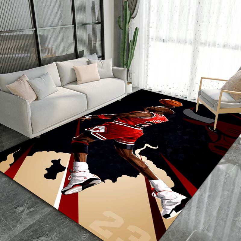 Nine Styles of High-definition Basketball Rugs, Suitable for Living Room, Bedroom Home Decoration, and Children's Gifts.