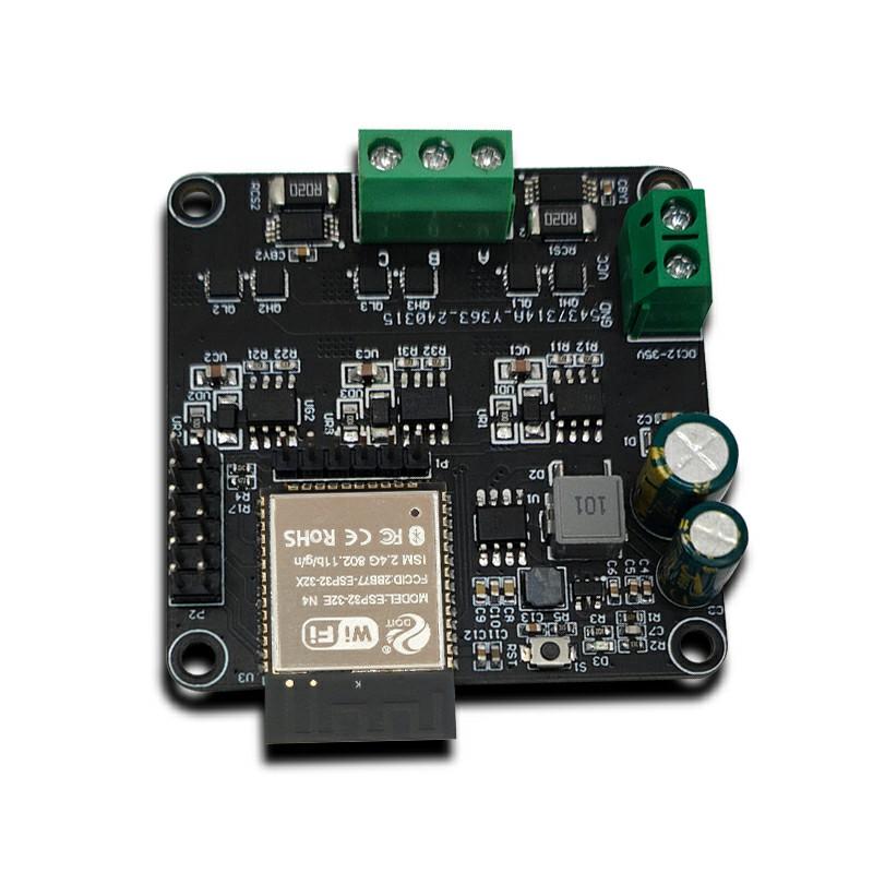 

SimpleFOC Високопотужна плата драйвера безщіткового двигуна 20A ESP32 Бездротовий WiFi Bluetooth 10*10*2 білий