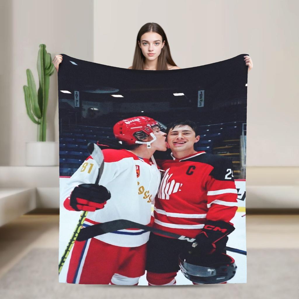 Heated Rivalry Movie Knitted Blankets Fleece Throw Blanket Bed Sofa Decoration Soft Warm Bedsprea