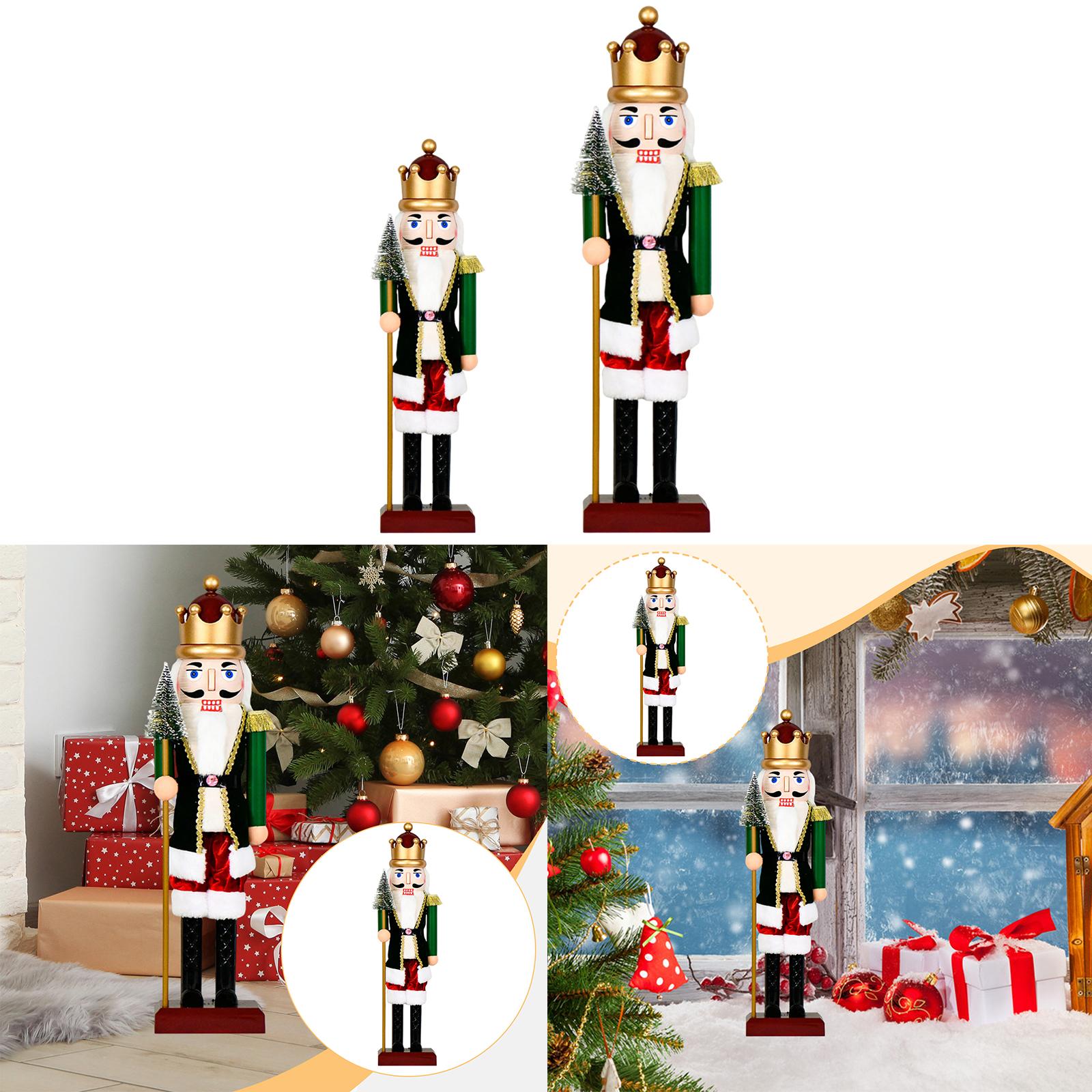 

Christmas Nutcracker Decor, with Light Music, Decorative, Gift, Collectible, Christmas Decor, Nutcracker Figures for Tables 38cmx11cmx9.5cm