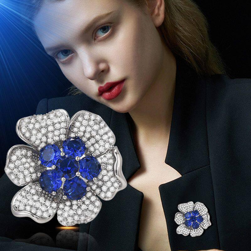 Europäische Und Amerikanische Mode Retro Legierung Blume Mit Perle Brosche Brustblume
