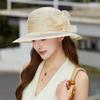 Spring and Summer New Organza Hat Women's Sunshade Breathable Bucket Hat Elegant Flower Mother Hat Travel Sunscreen Hat