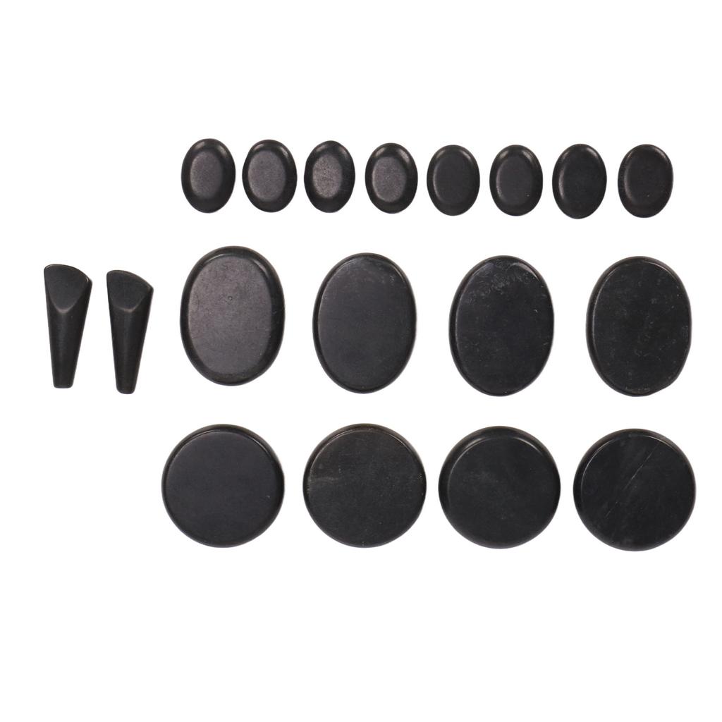 18pcs Heated Rocks Massage Stones Muscle Relax Therapy Basalt Hot Stone with Warmer Box 220V UK Plug