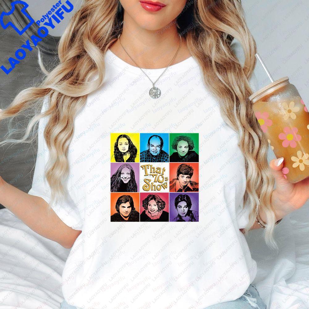 That 70s Show Unique Summer Casual Trend Versatile ShortSleeved RoundNeck TShirt for Both Unisex and WoUnisex