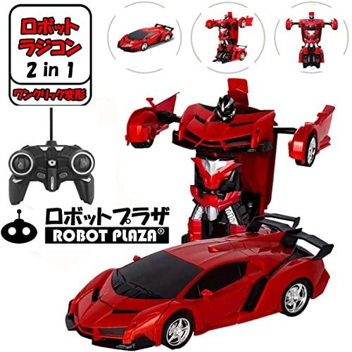 ROBOT PLAZA RC Car, Transforming Robot Toy, One-Button Transformation, Kids Toy, Birthday Gift (Sports Car)