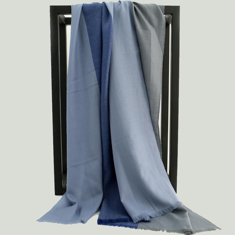 Herringbone Business Men's Wool Scarf, Autumn and Winter Warm Cashmere Scarf