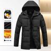 Winter 2025 Men's 3D Fashion Detachable Hooded Thick Cotton Jacket with Velvet Lining