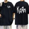 Summer Men Summer Polyester T-Shirt Fashion Top Tees Male Casual Short Sleeve Clothing Korn Music Streetwear Rock Band Unisex