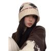 A Winter Korean Style Versatile Knitted Cap for Women A Small Woolen Bucket Cap That Shows Off The Face  and A Thickened Cold Proof and Warm Hat