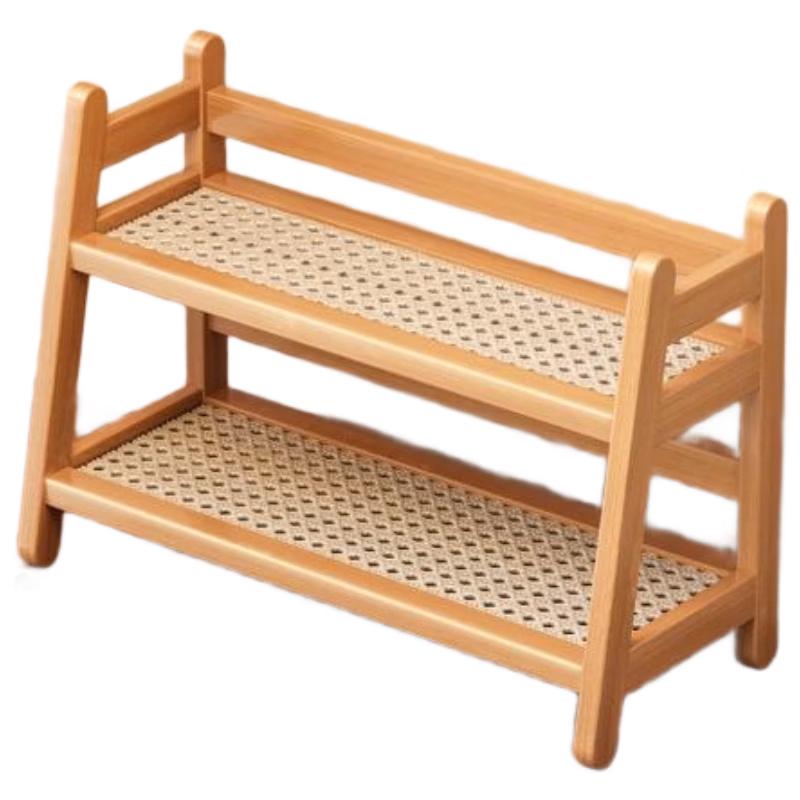 Rattan Style Tabletop Cup and Tea Set Organizer