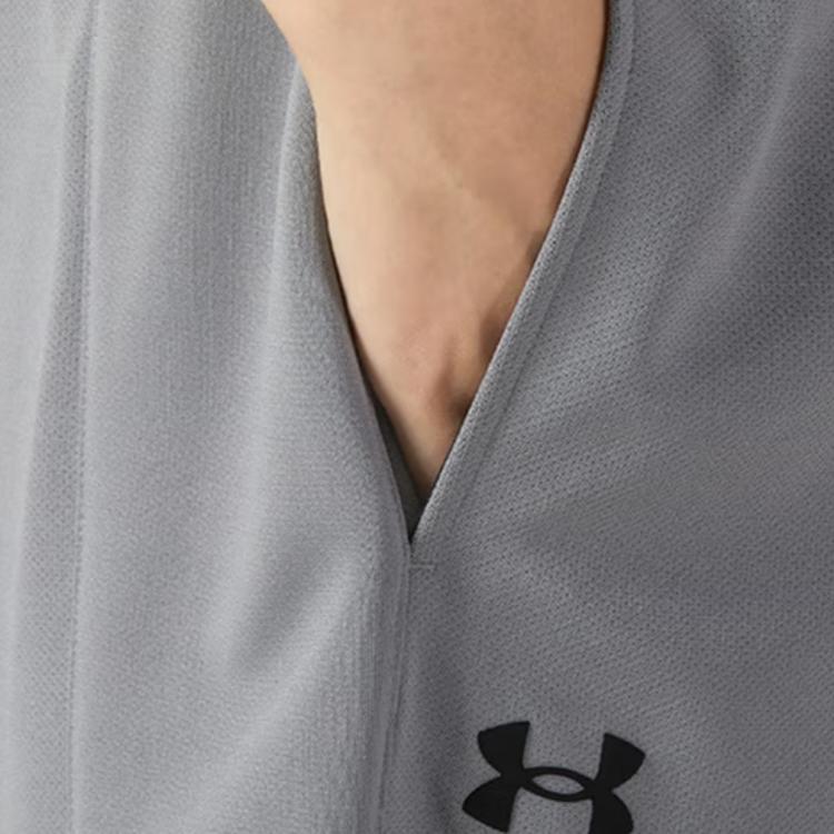 Under Armour Solid Color Stand Collar Down Vest With Brand Logo Breathable Knitted Sports Pants Casual Sports Set Men Sets 23600803-101+23600703-014