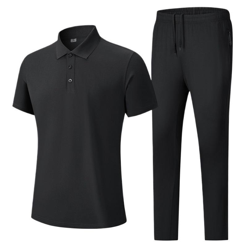 2026 Men's Casual Cotton Polo and Pants Set – Breathable, Comfortable, Customizable