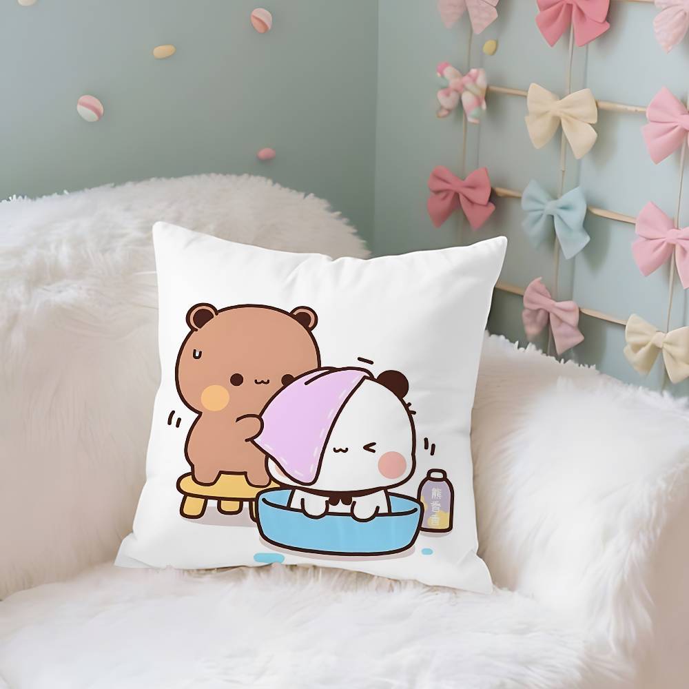 Cute BuBu DuDu Case Plush Fabric Soft Pillowcase Double Sided Print Cushion Cover Household Gifts
