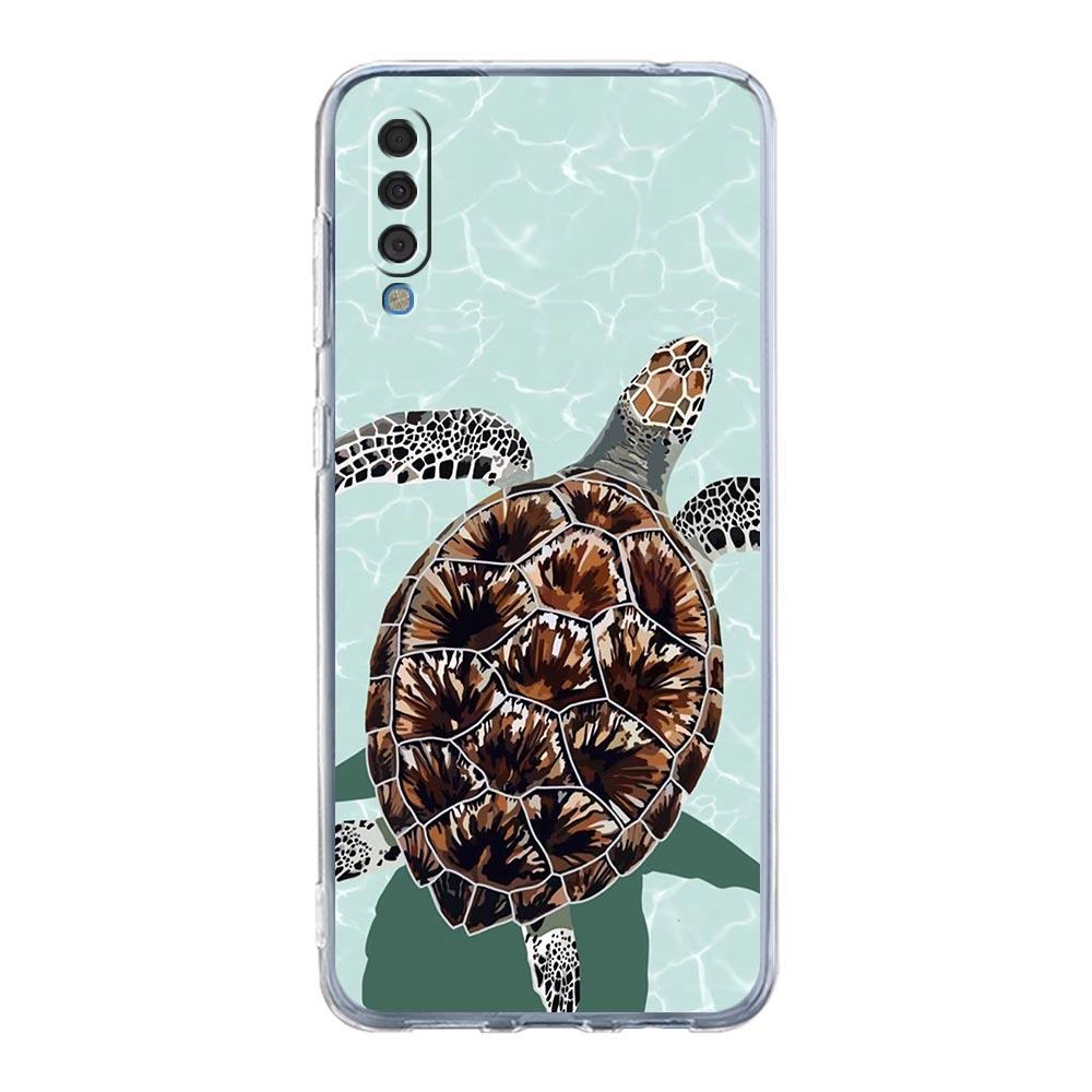Phone Case For Samsung A56 A36 A26 A16 A14 A12 A22 A32 5G A34 A42 A52 A54 A50 A70 A40 A20E A20S A04S A06 Cover Cool Ocean Turtle