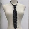 Women Necktie, Faux Pearls Wedding Guest Tie, Decorative Business Suit Tie, Outfit Accessory for Formal Events