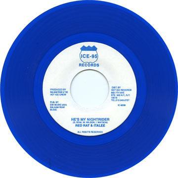 

7inch Record RED RAT ITALEE Hes My Nightrider NONE Ice95 Records 1998 Jamaica Reggae Ska Dub Used