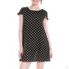 Vestido Vintage Años 50 60 Estilo Retro Mujer Lunares Manga Corta Gasa Mini