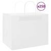 VidaXL Paper Bags 250 Pcs with Handles White 32x22x24 Cm, Paper Bag, Paper Gift Bag, Paper Gift Bag, 4101623
