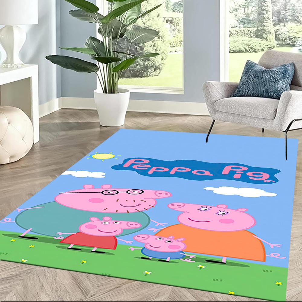 Peppa Pig Fairy Tale Square rugs are a great choice for living rooms, bedrooms, home décor, and as gifts.
