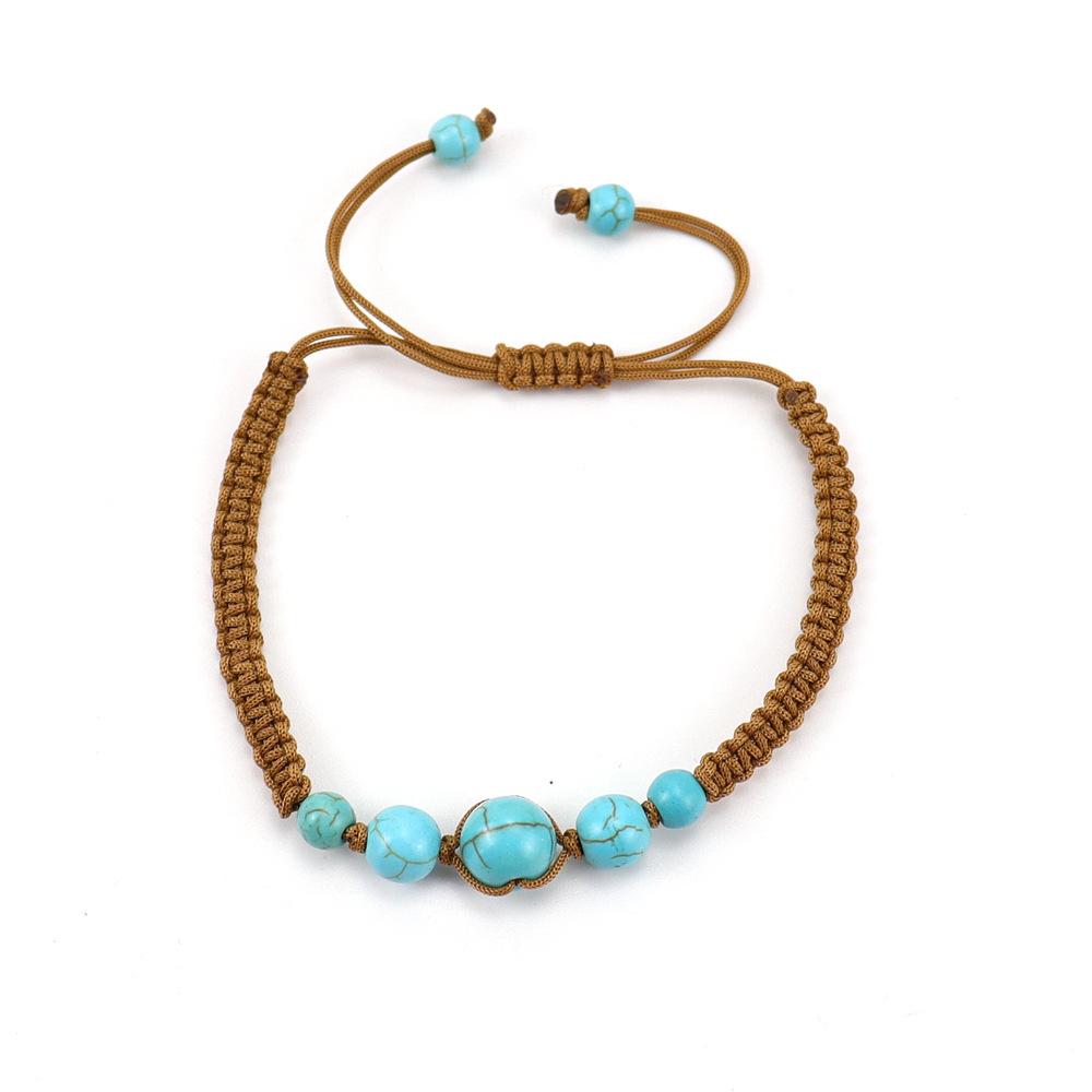 Hand-Woven Natural Crystal Bead Bracelet, Stone Beaded Bracelet, Agate Amethyst Bracelet B86