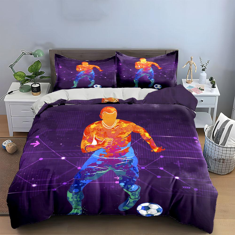 Sports Outfit Set Soccer Training Multiple Sizes Kid'S And Adults' Bedroom Exquisite 3Pc Bedding Set, Gift