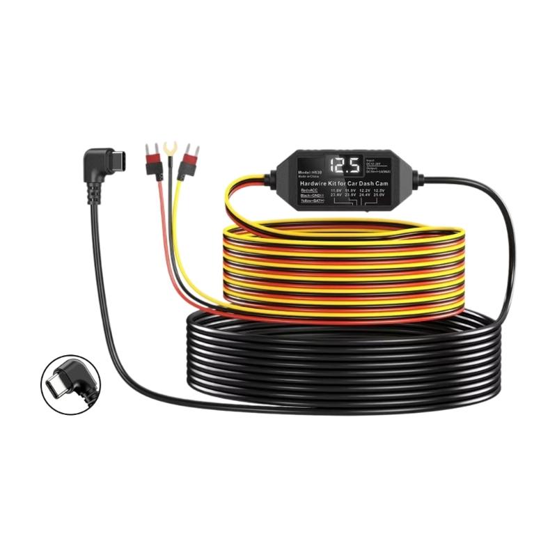 High Quality ABS Type C Vehicle Recorder Power Cable Featuring Automatic Current Management And Smooth Design