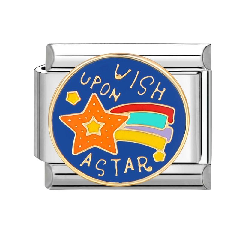 Zale Charm Italian Albastru Carouri Fluture Ochi de Diavol Flori Pisică Inimă Se Potrivesc Brățară Oțel Inoxidabil 9mm Femei DIY Făcut Cadouri