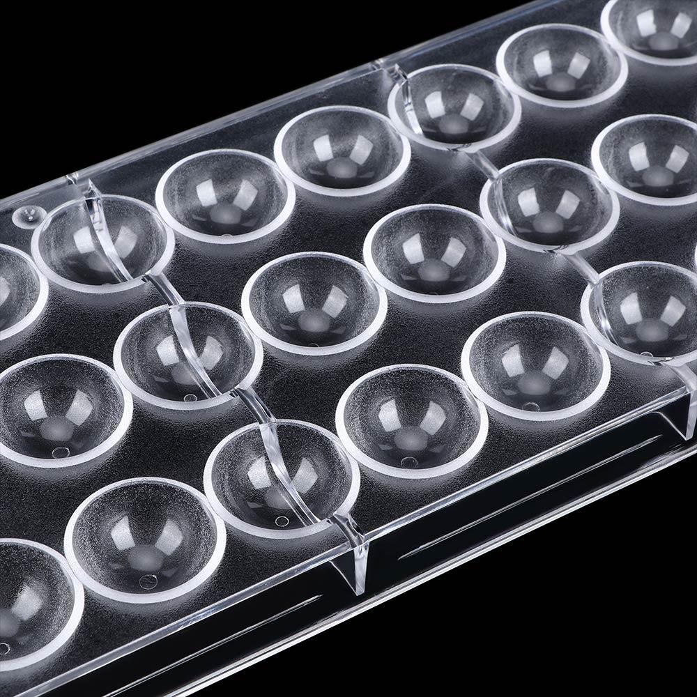 Clear 24 Half Ball DIY Fondant Cake Mousse Mould Candy Maker Baking Tool Hard Chocolate Mold