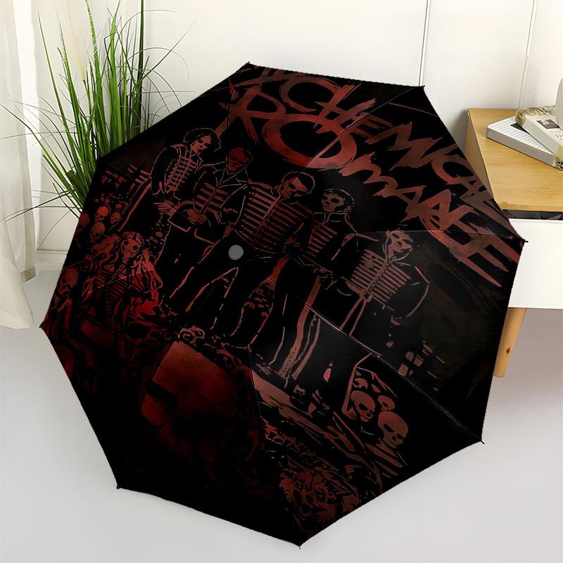 1pc MY CHEMICAL ROMANCE THE BLACK PARADE IS DEAD! Automatic Open,Windproof, Compact Travel Umbrella, Gift for Birthday, Christmast93090