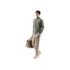 Anta Comfortable Casual Thick Simple Stand Collar Sweatshirt Men Tops Light-Green 952615403-2