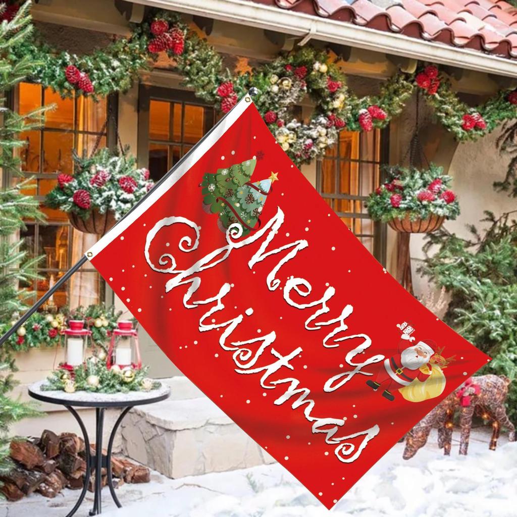 Christmas Garden Flag 3x5ft Decorative Room Flags Holiday Decor Banner For Yard Streets Walls Gardens Rooms Porches Dorms