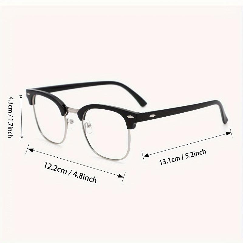1 Pair of Classic Half Frame Simple and Fashionable Glasses Suitable for Daily Wear and Trendy Accessories