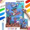Aladdin Movie Oil Art Painting Kit Home Wall Decor Handmade Gift  Classic Magical Adventure Scenes for DIY Living Room Craft Art