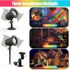 Waterproof Firefly Laser Projector Lights Outdoor,12 Effect Moving RGB Lights Show Laser Projection with RF Remote and Timer for Wedding Halloween