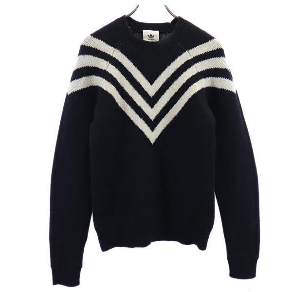 

Логотип adidas Trefoil Вязаный свитер с длинным рукавом XS Черный Мужской Б/у