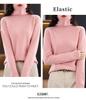 Women's Cowl Neck Wool Sweater: Slimming Autumn/Winter Cashmere Knit Base Layer, Long Sleeve.