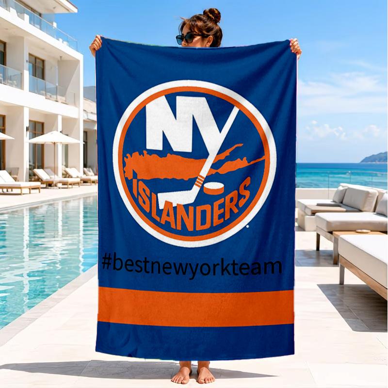 Ny Islanders Pride Strandtuch, Superweiche Mikrofaser, Perfektes Geschenk für Sie/Ihn, Geburtstag, für Pool, Strand, Reisen, Dekoration Strandparty