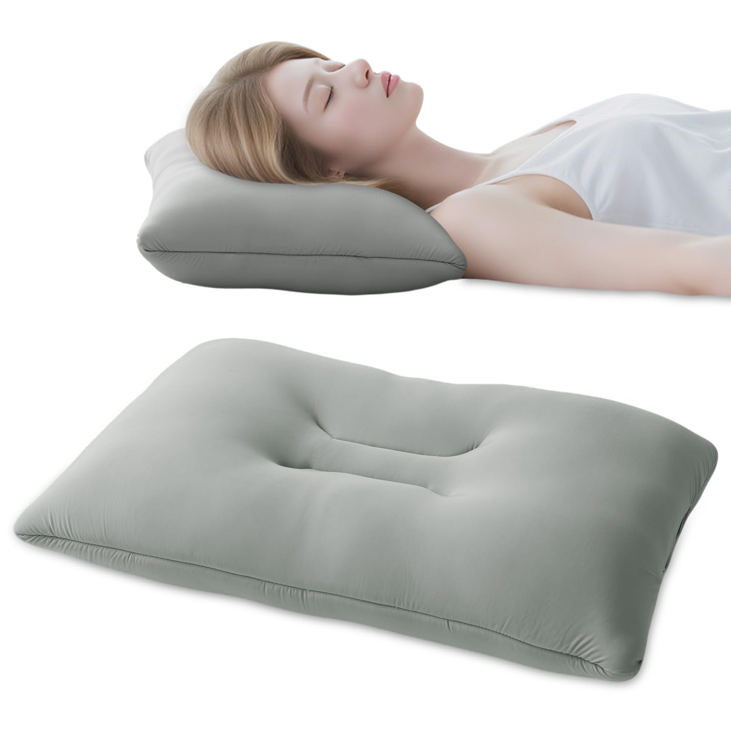 

This pillow relieves neck pain and is a new sensation. It s soft and low-profile, perfect for a good night s sleep. It s perfect for side sleepers