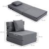 Sleep Chair Recliner Guest Bed Removable Cover 70 Cm X 70 Cm X 61 Cm Dark Gray