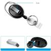 Black Retractable Key Chain Card Case PU Leather Name Card Badge Gift Badge Holder  Hospital