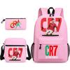 Cr7 Youth Fashion Children'S Student Schoolbag 3-Piece Set