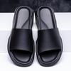 Fashion Brand Men Slippers Genuine Leather Luxury Fashion 2024 New Mens Flat Shoes Casual Non-Slip Summer Flip Flops for Men's Slippers