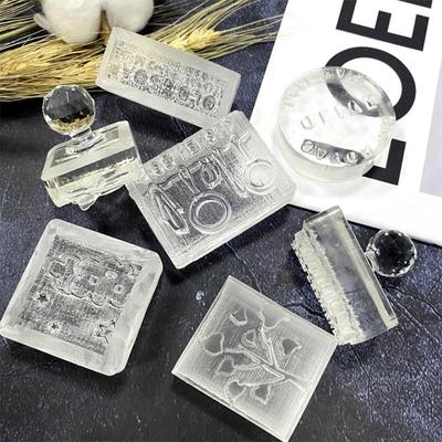 24TE Acrílico Transparente Sello Jabón Sello Jabón Natural Hecho a Mano Fiesta de Navidad para Adornos Creativos Resina Epoxi Chapt