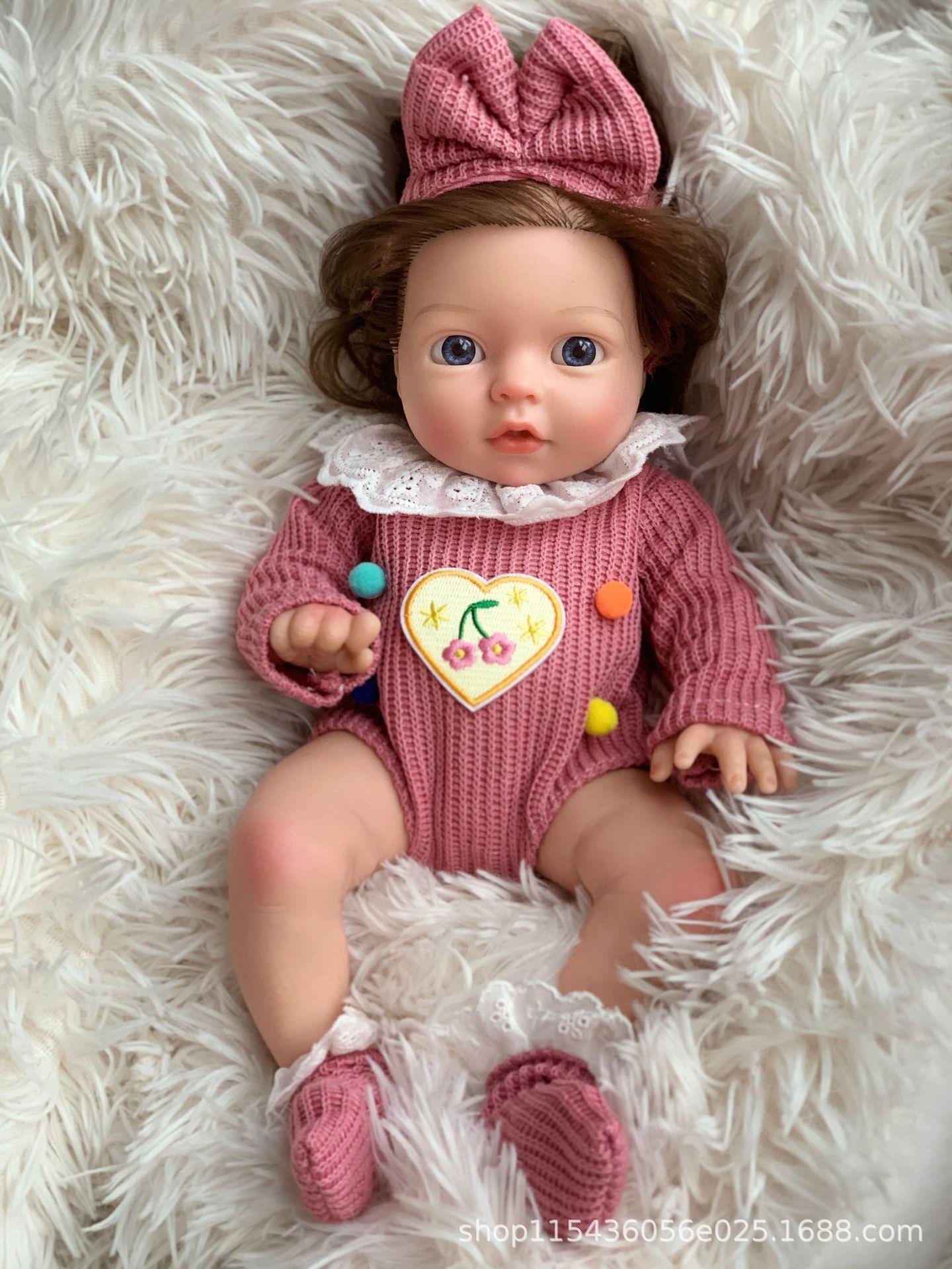 

Твердый силиконовый Rebirth Мини-кукла Мягкий игровой домик Игрушка в подарок 30cm розовый