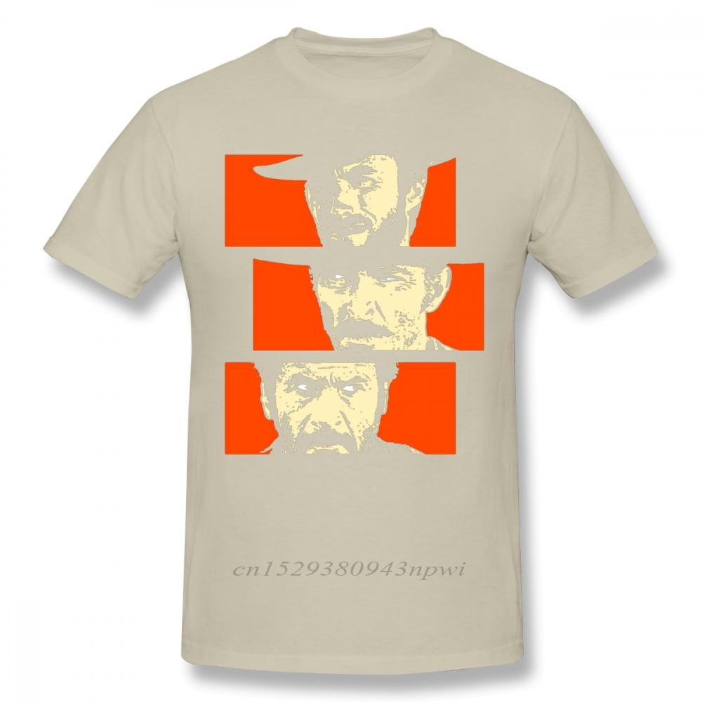 The Good the Bad and Ugly Blondie Angel Eyes Tuco Cowboy T Shirt Male Quality Il buono brutto cattivo Crewneck Tee shirt