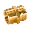 Brass Pipe Hex Nipple Fitting 3/4GHT X 3/4NPT Male Thread Quick Adapter Coupler Connector for Water Oil Gas